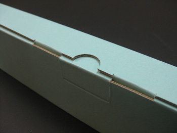 フレグランス用の水色梱包箱のフタロック